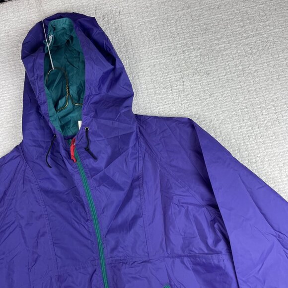 VTG Sierra Designs Medium Nylon Retro Purple Full Zip Hooded Windbreaker Jacket - Picture 2 of 16